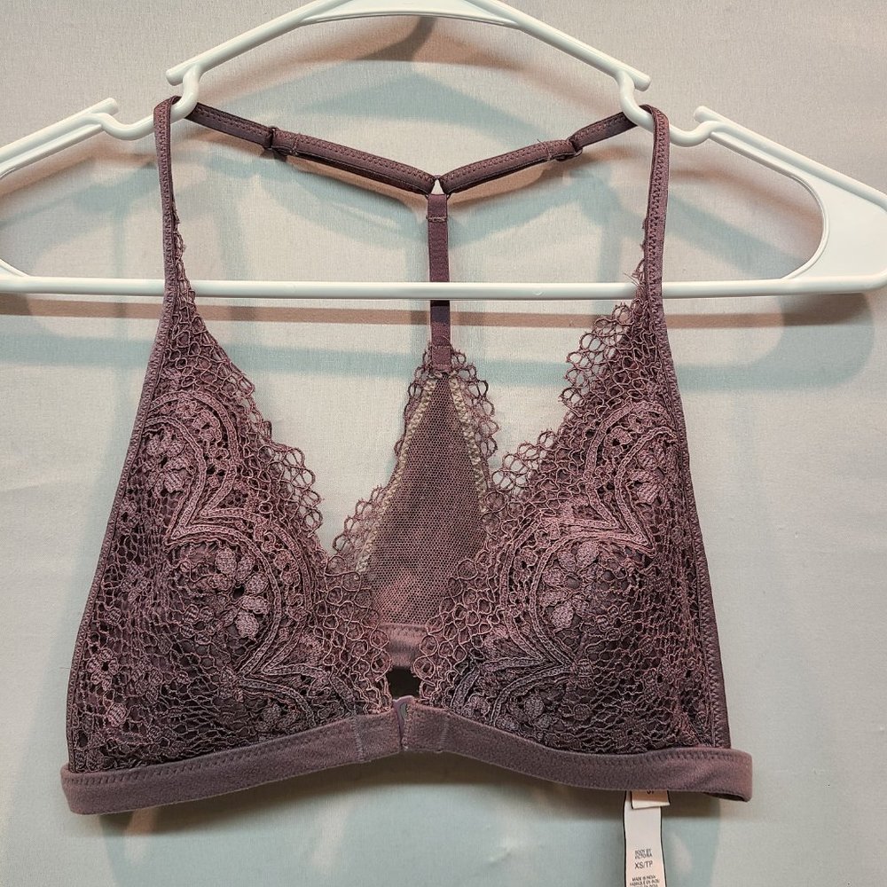 Victorias Secret Bra Bralette Purple Lace Body by Victoria Womens Extra Small - Picture 6 of 6